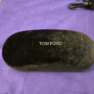 Tom Ford Black Velvet Sunglasses Case with Embossed Logo